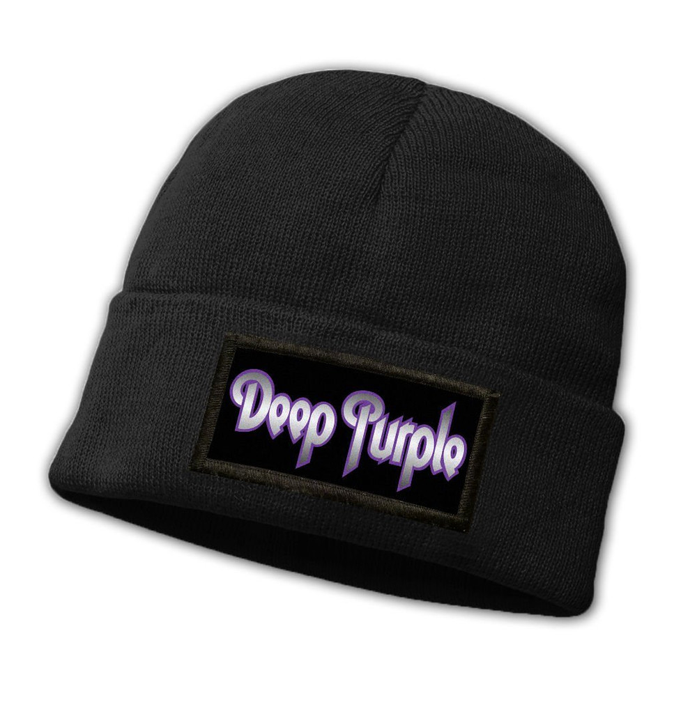 Czapka zimowa z naszywką DEEP PURPLE