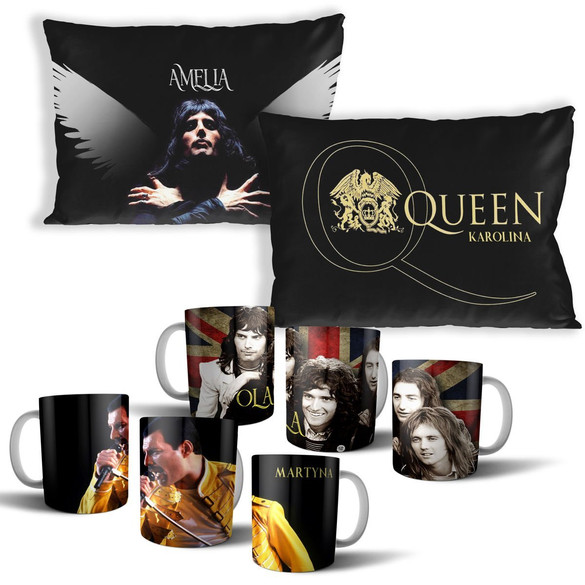QUEEN Zestaw poduszka kubek WZORY+GRATIS