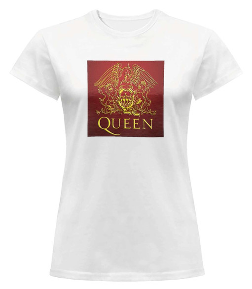 Bluzka damska z naszywką Queen logo red