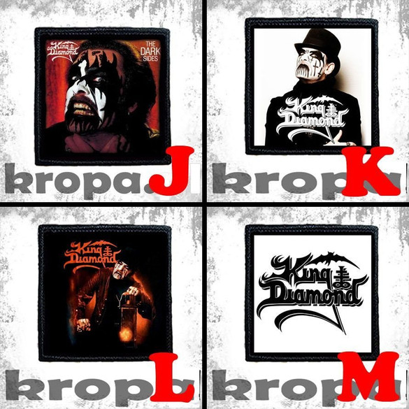 Naszywka KING DIAMOND 10 x 10 cm Dużo Wzorów!