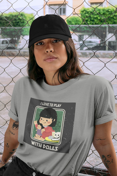 Koszulka z naszywką I love to play...