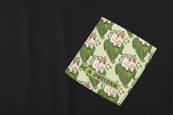 Koszulka z kieszonką BE A UNICORN