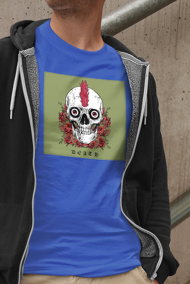 Koszulka z naszywką Skull : Death