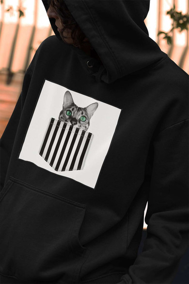 Bluza z naszywką Cat pocket