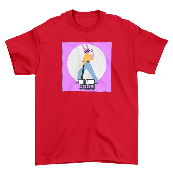 Koszulka z naszywką Not your baby