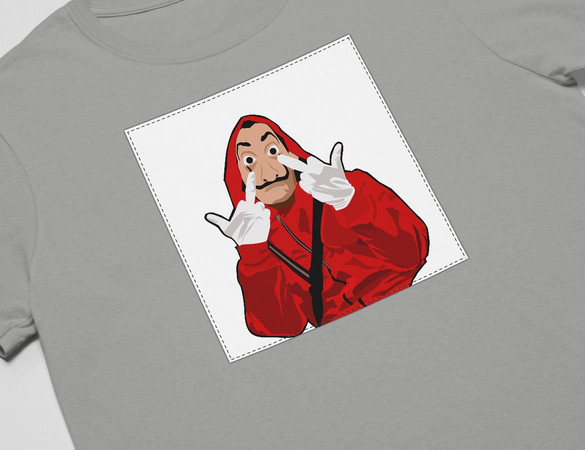 Koszulka z naszywką Dom z papieru 03