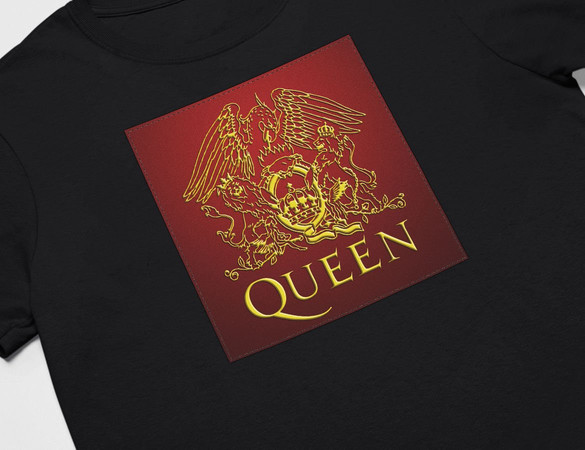 Koszulka z naszywką Queen logo red