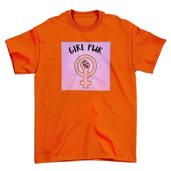 Koszulka z naszywką Girl PWR
