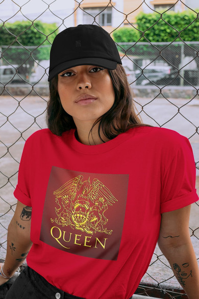 Koszulka z naszywką Queen logo red
