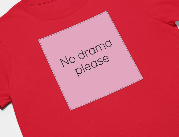 Koszulka z naszywką NO DRAMA PLEASE