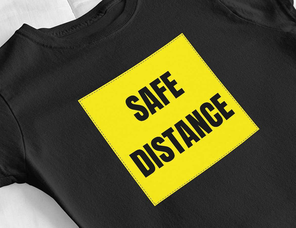 Bluzka damska z naszywką SAFE ..... Covid