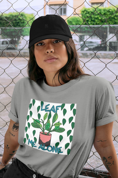 Koszulka z naszywką Leaf me alone