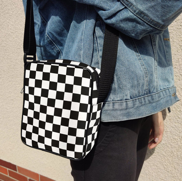 Torba Listonoszka Szachownica Dodaj Napis!