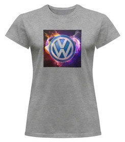 Bluzka damska z naszywką Volkswagen logo colours