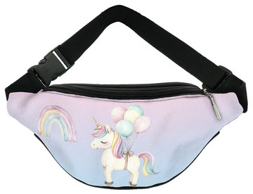 Nerka Jednorożec z balonami – pastelowa, z imieniem, prezent dla dziewczynki