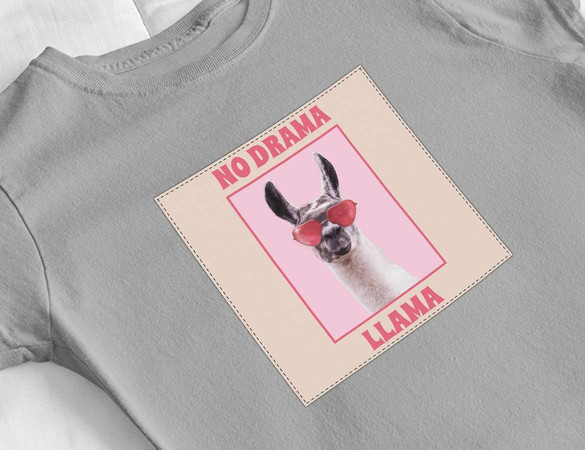 Bluzka damska z naszywką No drama llama