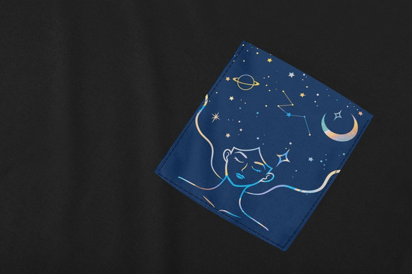 Koszulka z kieszonką KOSMICZNE PIĘKNO