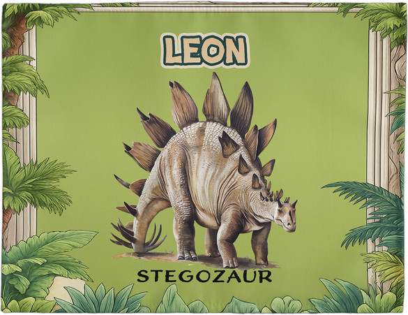 Podkładka na stół Dinozaury Stegozaur z imieniem dziecka