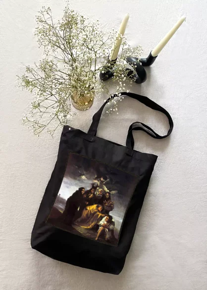 Torba z naszywką Urok Francisco Goya czarna