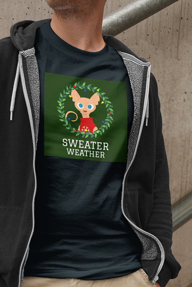 Koszulka z naszywką Sweater weather