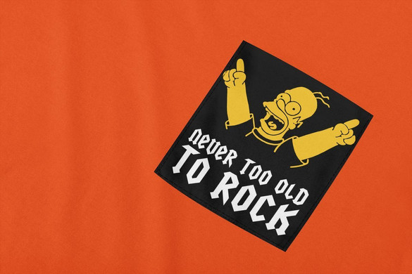 Koszulka z kieszonką NEVER TOO OLD TO ROCK