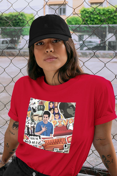 Koszulka z naszywką Friends collage