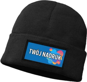 Czapka z naszywką nadruk własny zimowa