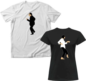 Koszulka zestaw dla pary Pulp Fiction MIA Vincent Dance